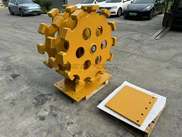 Bedrock Attachments Compaction Wheel Group | Model ECW3X3 | 3 Wheels | TB Linkage | Width 24" | For Excavator