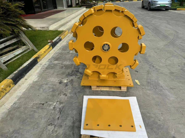 Bedrock Attachments Compaction Wheel Group | Model ECW3X3 | 3 Wheels | TB Linkage | Width 24" | For Excavator