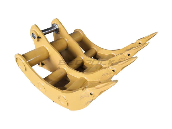 Bedrock Attachments Rake | Model EK-B48 | Width 41" | Pin Size 80mm | Weight 730kg | For Excavator