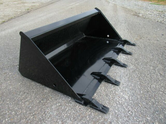 Paladin Universal Hitch Bucket With Teeth | Width 42"-48” | 8-15 GPM | For Mini Skid Steer