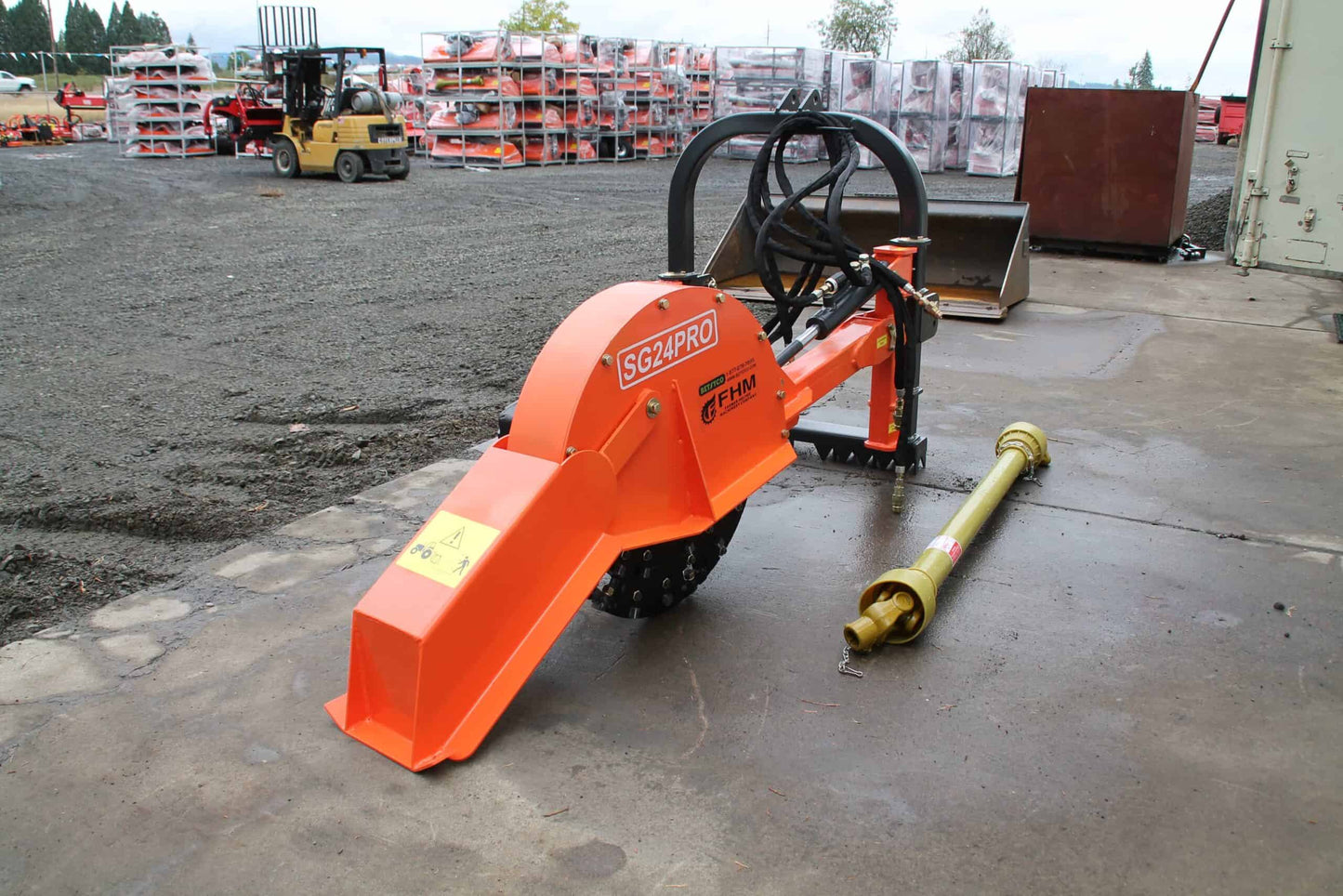 Farmer Helper | 2-Way Hydraulic Stump Grinder | Model FH-SG24-PRO | 24" Cutting Wheel | Dual Direction Carbide Teeth | Horsepower 30 To 50 HP | For Tractors
