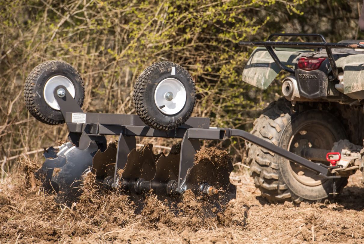 Wildlife Farming UTV Disc Soil Prep | 5′ Working Width | Disc Harrow, Flip Disc & Combo Cultipacker | 18–45 HP | For ATVs, UTVs & Small Tractors