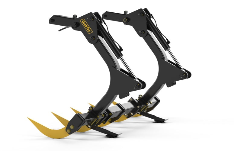 GrabTec Backhoe Grapples | Model GB | Width 71", 77", 83" & 89" inches | Oil Flow Range 15-25 GPM | For Skid Loaders