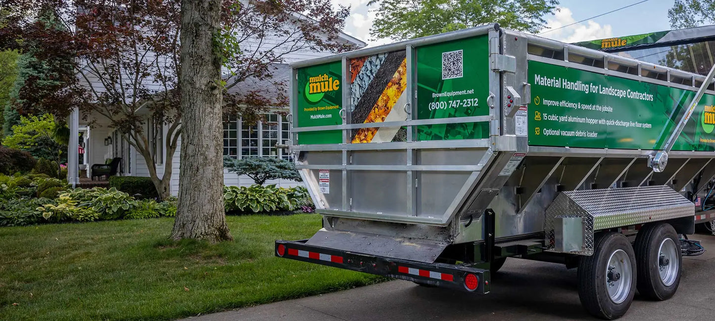 Mulch Mule | MM2BG Base Model | Billy Goat Leaf Vac & Wireless Remote | 24’4” Length | 15 Cu. Yd. Capacity | 8’ Width | For Bulk Material Delivery & Leaf Cleanup