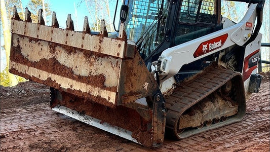 Bedrock Attachments Multipurpose Bucket | Width 78" | Model SKMPB-78-T | 7 Teeth | Hydraulic Flow Range: 15-25 GPM | For Skid Steer