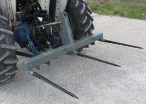 Worksaver | 3-Point Bale Spear | Model 830235 To 834100 | Lift Capacity 1,800–6,000 lbs | Horsepower 50 To 70 HP | For Tractors