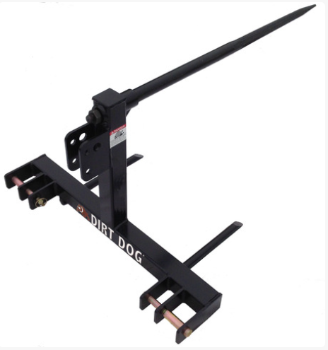 Dirt Dog 3-PT Bale Spear Cat. 1 & 2 | Overall Width 39" | 25-45 HP For Tractor