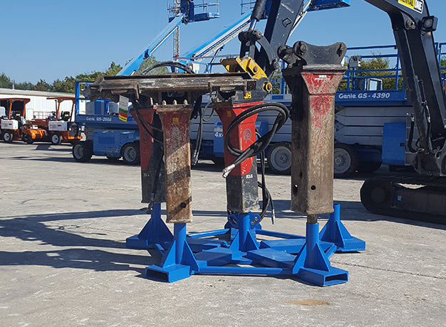 Star Industries Hydraulic Hammer Storage Stand | Capacity 1-6 Hammer | Moil Point Compatibility Up to 3.5″