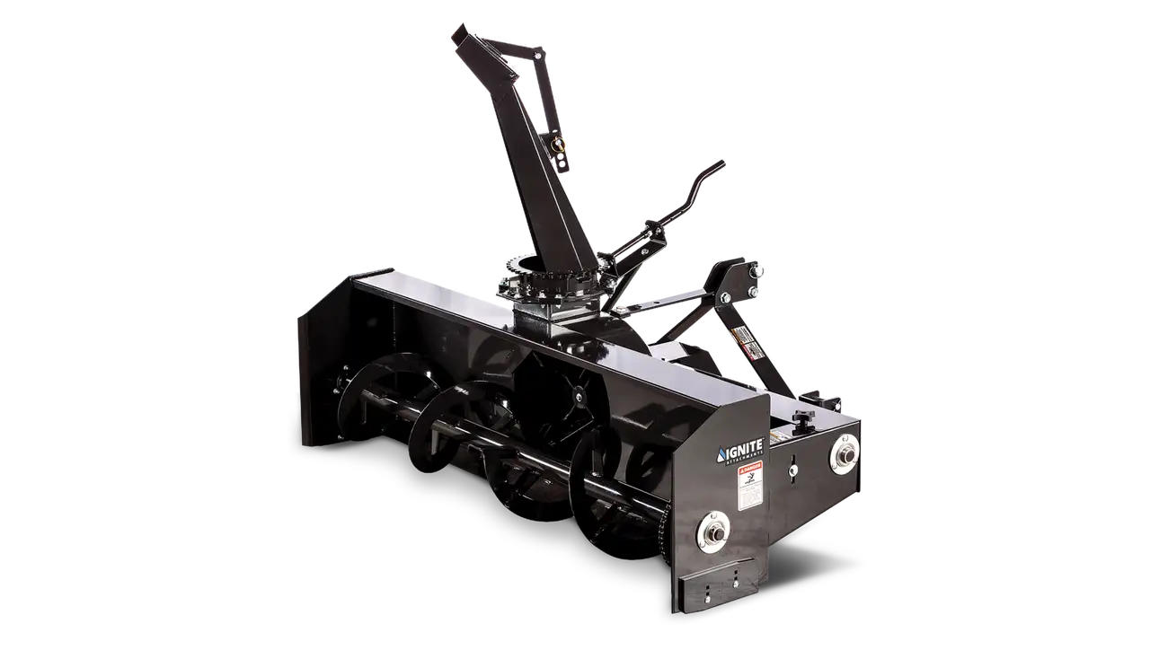 Ignite Attachments 3-Point Snow Blower | Model 60SB | Overall Width 64" | Working Width 60" | Horsepower 15-35 HP | For Tractors