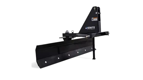 Ignite Attachments 3-Point Angle Blade | Moldboard Width 84" | Overall Length 40" | Horsepower 25-55 HP | For Tractors