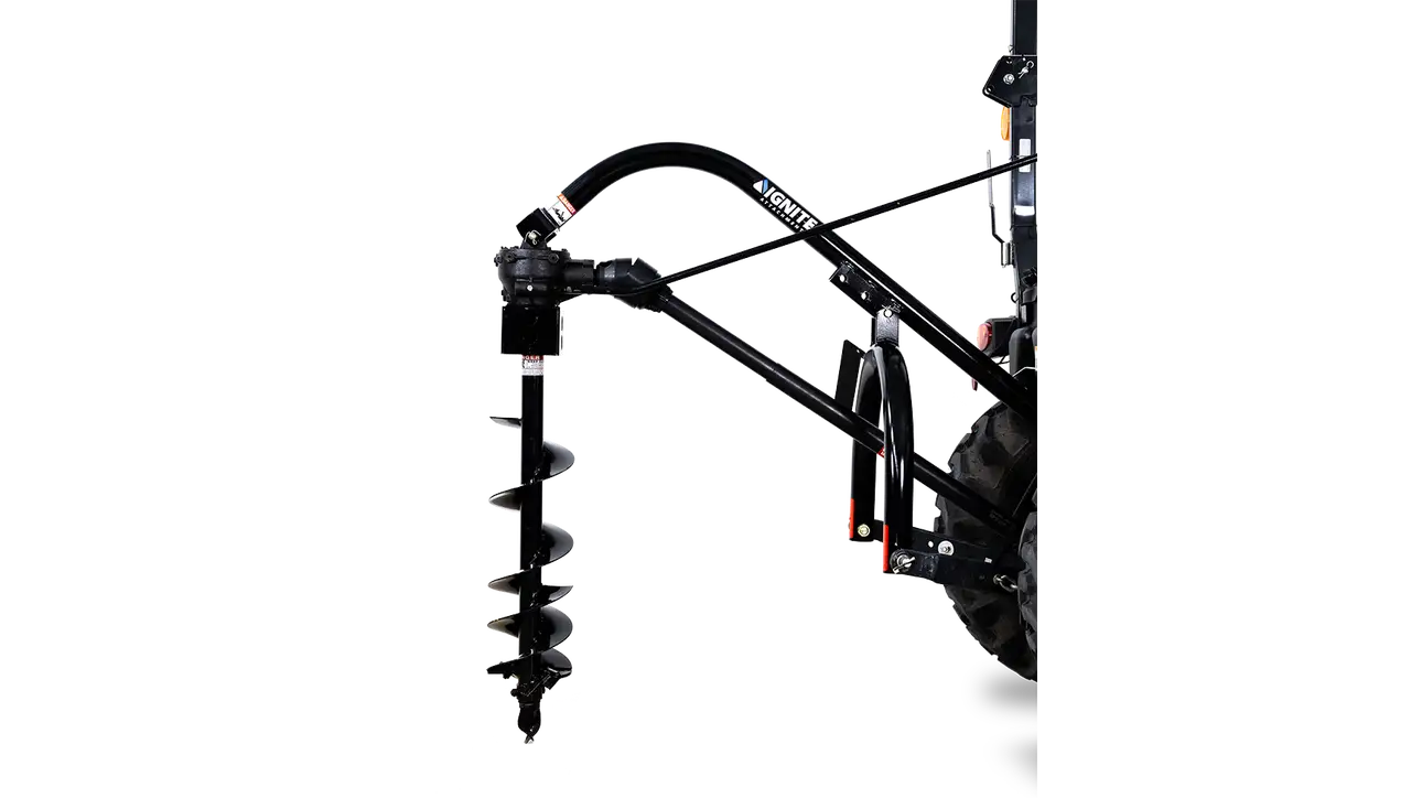Ignite Attachments 3-Point Auger & Post Hole Digger | 6"/9"/12" Bits | Up to 12-Inch Diameter | Horsepower 20-45 HP | For Tractors