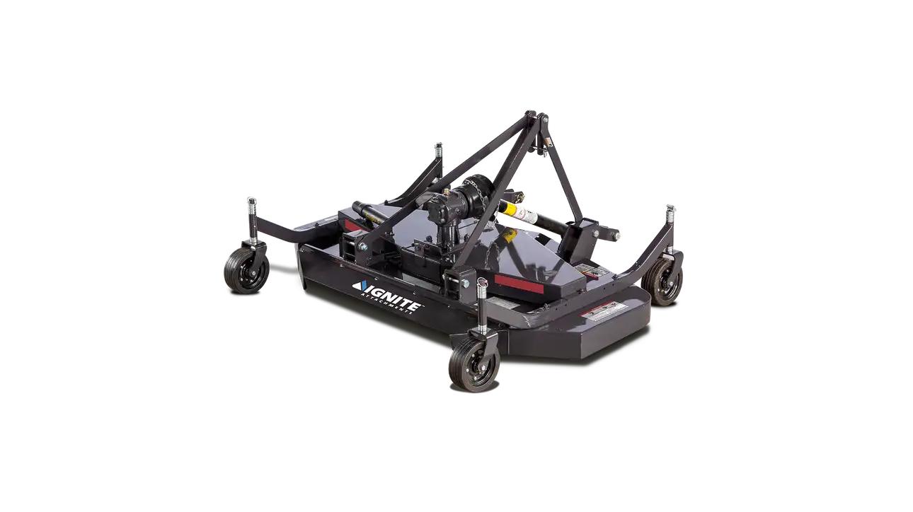 Ignite Attachments 3-Point Finish Mower | Overall Width 73" | Cutting Width 72" | Horsepower 32-40 HP | For Tractors
