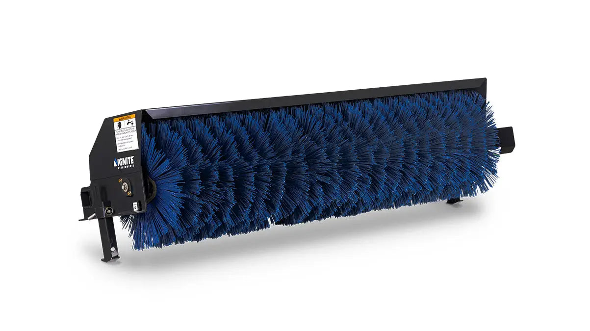 Ignite Attachments Hydraulic Angle Broom | Width 72" | Hydraulic Flow 16-24 GPM | For Skid Steers