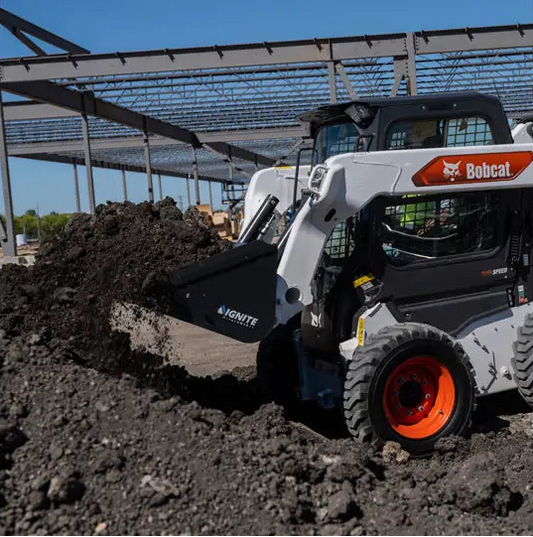 Ignite Attachments Heavy-Duty Bucket | Width 74" | Hydraulic Flow Range 13-25 GPM | For Skid Steers