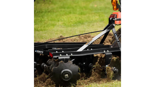 Ignite Attachments 3-Point Disc Harrow | Model DH60 | Working Width 60" | Cultivation Width 62.5" | Horsepower 18-32 HP | For Tractors