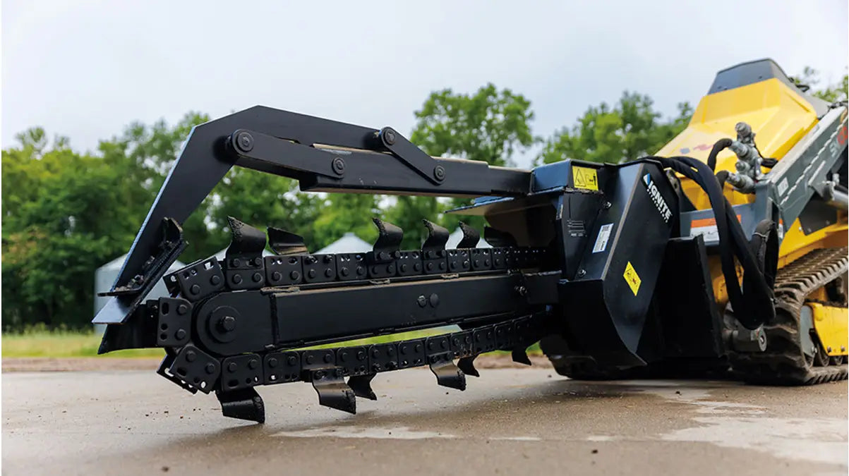 Ignite Attachments Mini Trencher | Depth 36" x Width 6" | Hydraulic Flow 8–15 GPM | Mini Skid Steers
