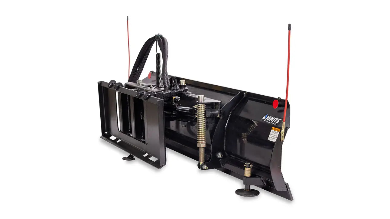 Ignite Attachments Snow Blade | Working Width 94" | Hydraulic Flow Range 13–25 GPM | For Skid Steers