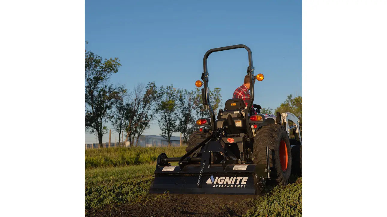 Ignite Attachments 3PT Rotary Tiller 72" | Model 7494929 | Width 70.5" | Horsepower 30‑55 HP | For Tractors