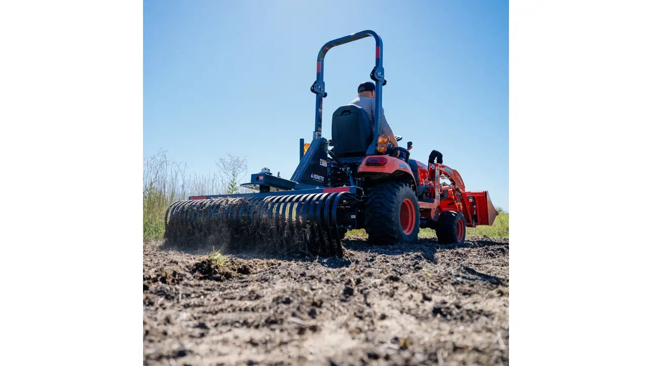 Ignite Attachments 3-point Tine Rake | SKU 7494933 | Width 60" | Horsepower up to 60 HP | For Tractors