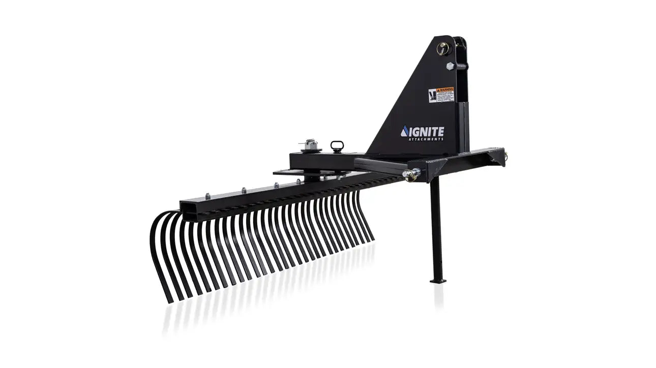 Ignite Attachments 3-point Tine Rake | SKU 7494933 | Width 60" | Horsepower up to 60 HP | For Tractors