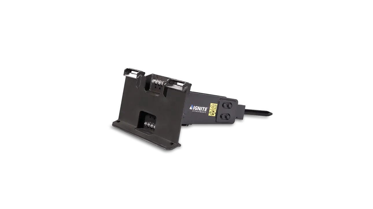 Ignite Attachments Heavy Duty Breaker | Tool Diameter 2.9" | Hydraulic Flow 13-24 GPM | For Skid Steers & Mini Loaders