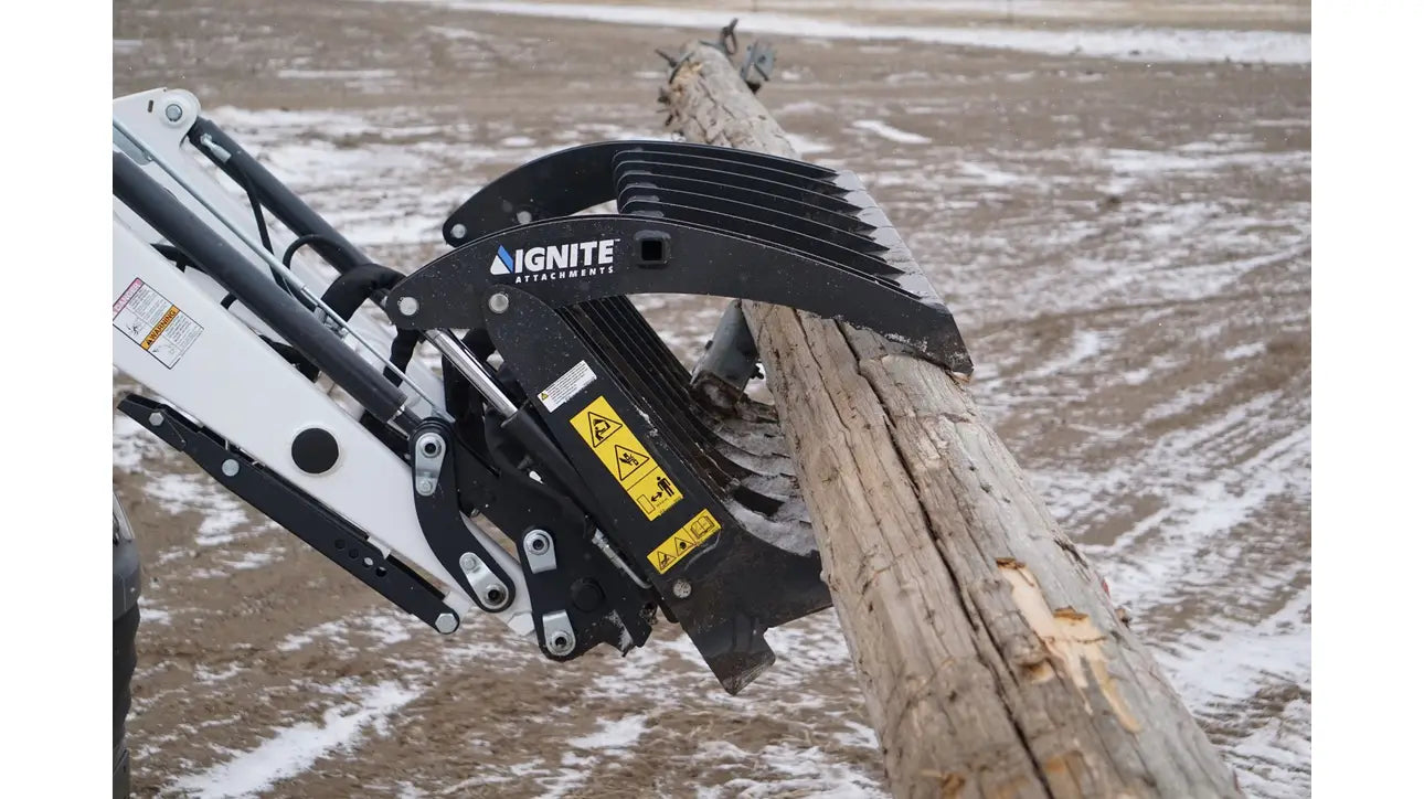 Ignite Attachments Grapple Rake | SKU 46918391‑B | Width 60.5” | Horsepower 20–50 HP | For compact tractors