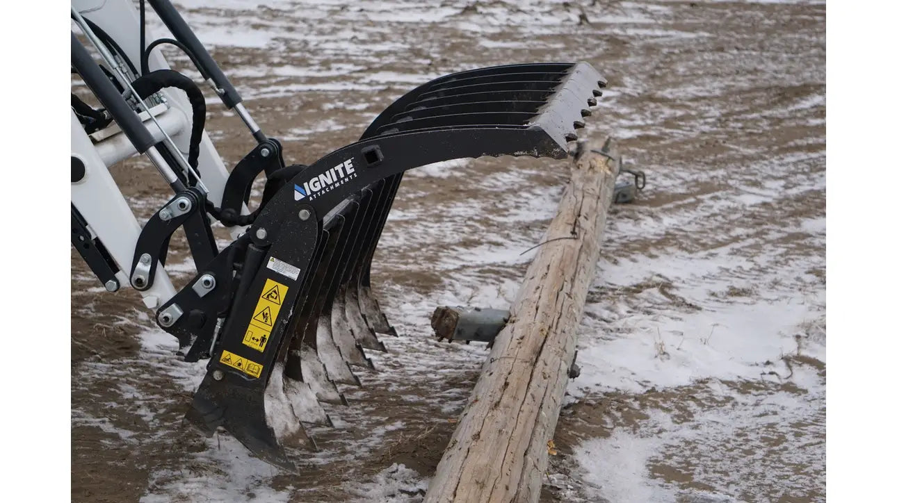 Ignite Attachments Grapple Rake | SKU 46918391‑B | Width 60.5” | Horsepower 20–50 HP | For compact tractors