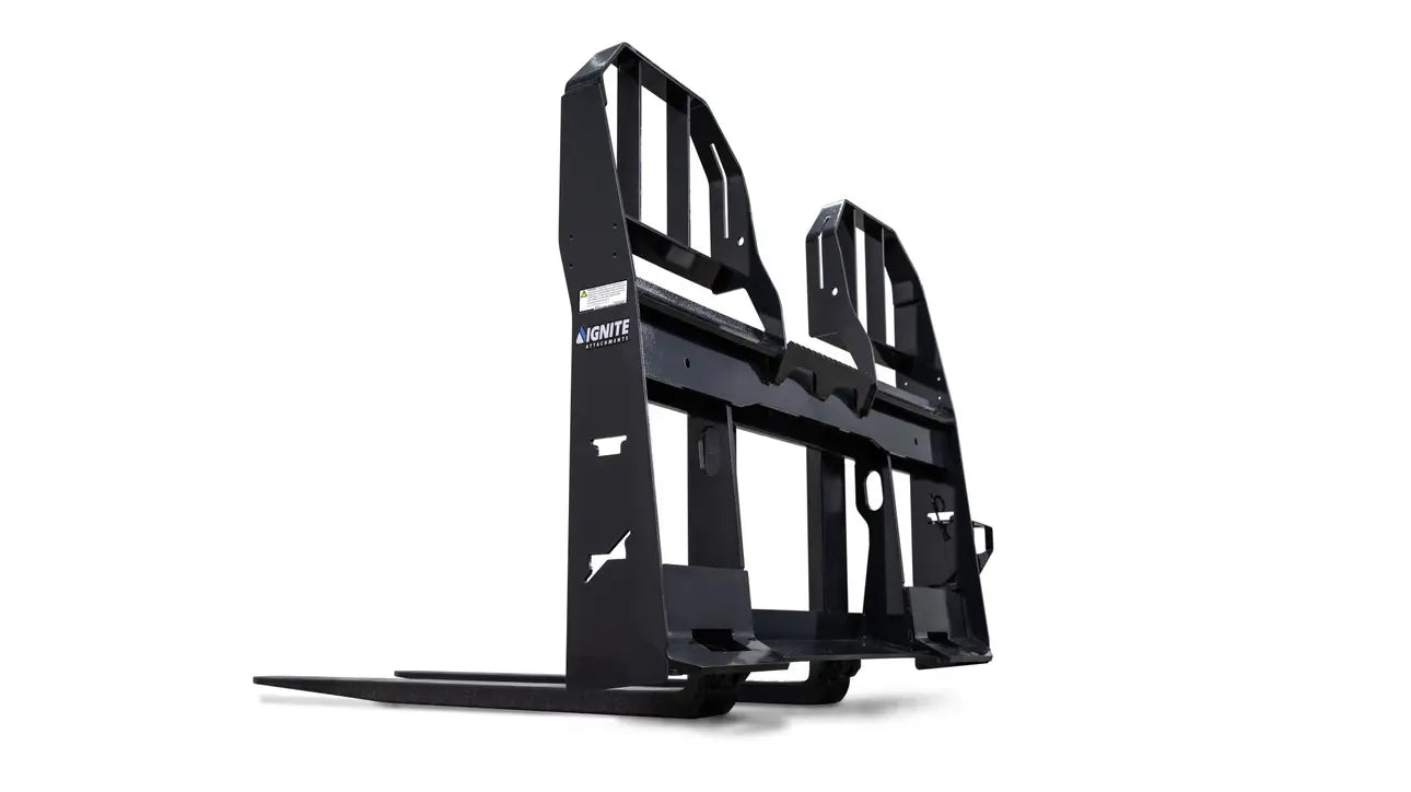 Ignite Attachments 4K Heavy Duty Pallet Fork and Frame Combo 48" | SKU 7494774‑75028580IG | Width: 45.1" | Hydraulic Flow: 15-40 GPM | For Skid‑Steer Loaders