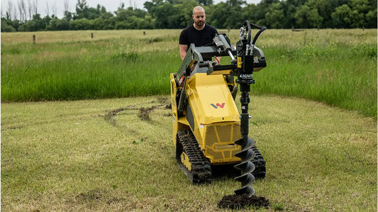 Ignite Attachments Mini Auger | Model 100PH | Overall Width 25" | Max Auger Bit Diameter 24" | Hydraulic Flow 15 GPM | For Mini Skid Steers