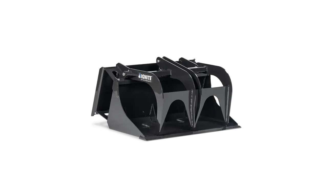 Ignite Attachments Mini Bucket Grapple | Width 36" | Hydraulic Horsepower 7–15 HP | Hydraulic Flow 5–15 GPM | For Mini Track Loaders