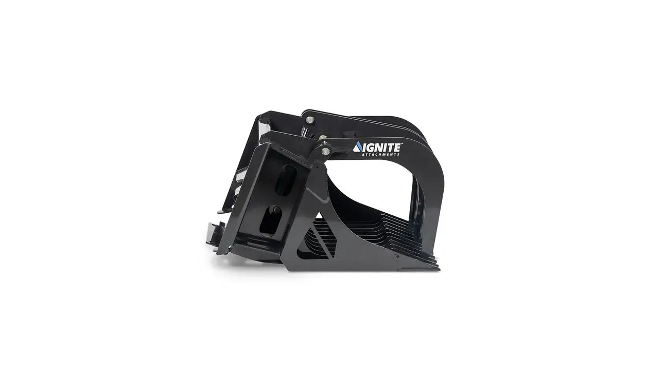 Ignite Attachments Mini Rock Grapple | Width 44" | Hydraulic Horsepower 7–15 HP | Hydraulic Flow 5–15 GPM | For Mini Track Loaders