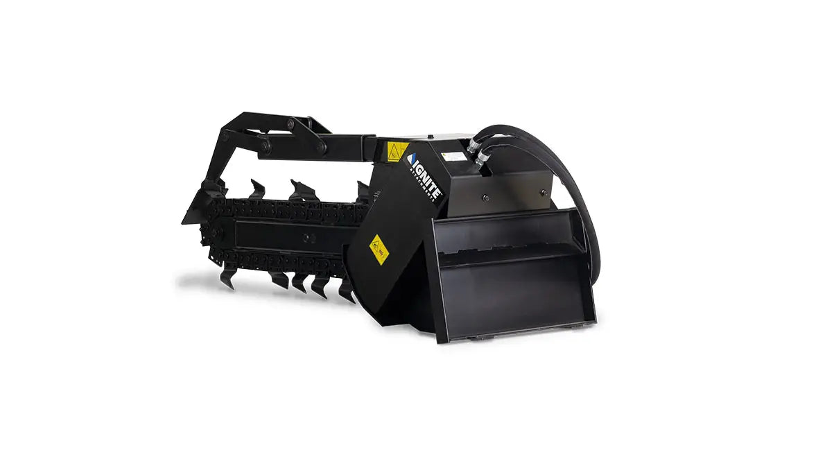 Ignite Attachments Mini Trencher | Depth 36" x Width 6" | Hydraulic Flow 8–15 GPM | Mini Skid Steers