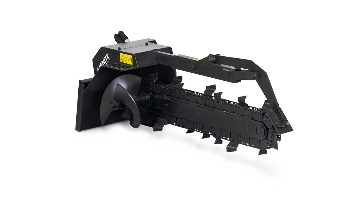 Ignite Attachments Mini Trencher | Depth 36" x Width 6" | Hydraulic Flow 8–15 GPM | Mini Skid Steers