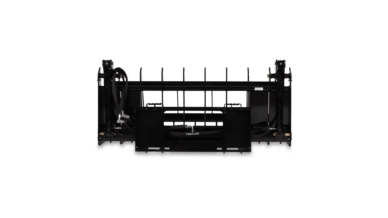 Ignite Attachments Rake Grapple | Working Width 66" | Overall Height 37.2" | Hydraulic Flow 12-16 GPM | For Skid Steers