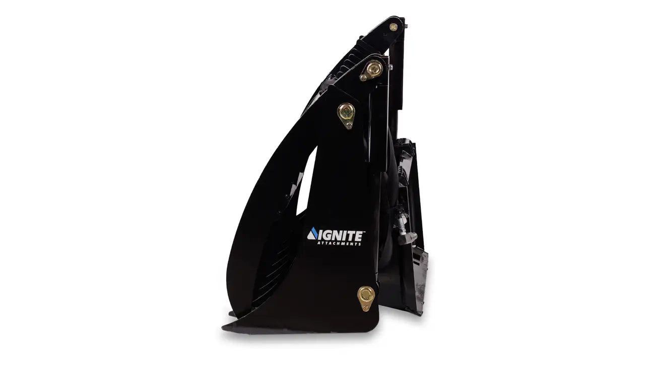 Ignite Attachments Rake Grapple | Working Width 66" | Overall Height 37.2" | Hydraulic Flow 12-16 GPM | For Skid Steers