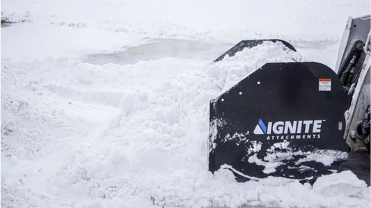 Ignite Attachments Universal Quick Attach Snow Pusher | Working Width 69” | Hydraulic Flow 30-60 GPM | For Skid Steers