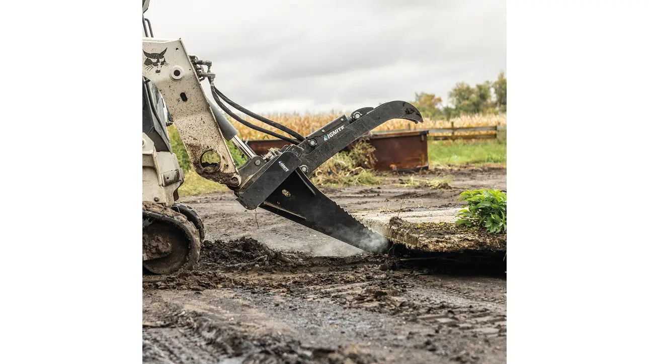 Ignite Attachments Stump Bucket Grapple | Width 46.6" | Hydraulic Flow 15-25 GPM | For Skid Steers
