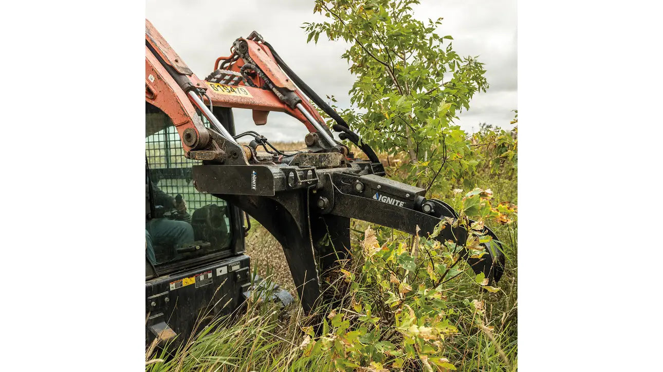 Ignite Attachments Stump Bucket Grapple | Width 46.6" | Hydraulic Flow 15-25 GPM | For Skid Steers