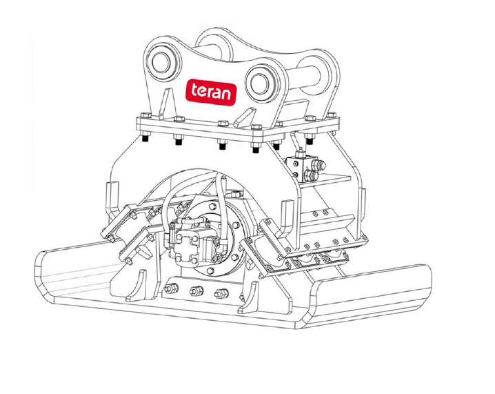 Teran 17-23T - TDHCPC220 Hydraulic Compactor, Excavator Attach