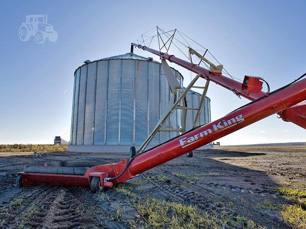 Farm King Back-saver Grain Auger | Model 1080 | Size 10" x 80' | Weight 3,622 Lbs | PTO Horsepower 65 HP | For Tractors