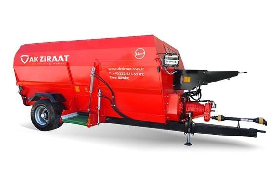 AK Ziraat | TIREMIX Y14M3 | 14m³ | Feed/Mixer Wagon | HorsePower 90 HP | For Tractor