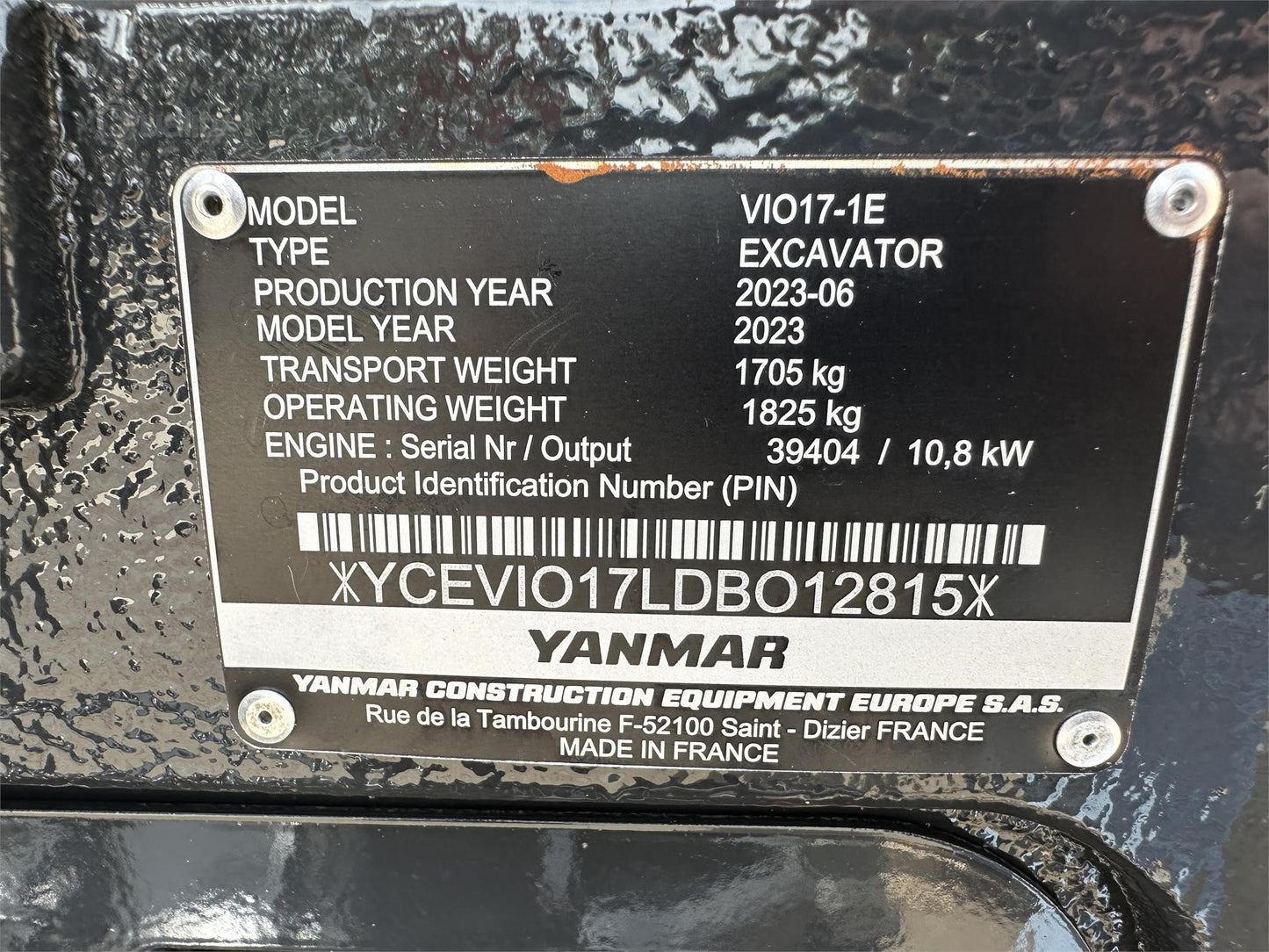 Yanmar Mini Excavator | 2023 Model VIO17-1E | Machine Size 12,000 lbs