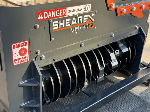 SHEAREX Mulcher | Model 2023 VM-40SL | Cutting Width 40" | Machine Size 10–15 Ton | Top Sharpened Knives | For Excavators