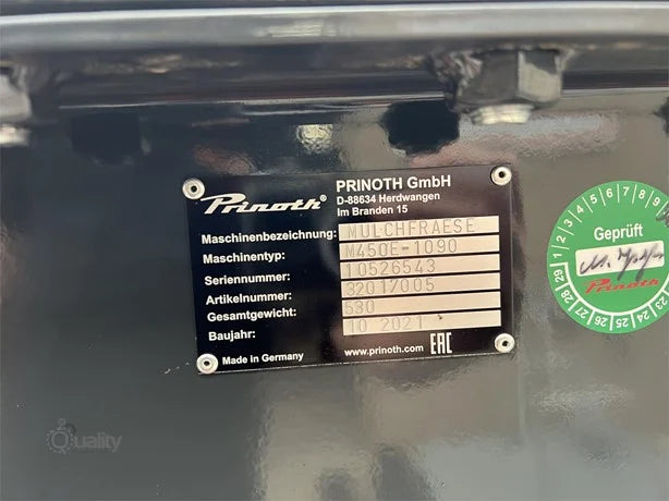 Prinoth Mulcher | Model 2022 M450E-1090 | 42" Cutting Width | 10–12 Ton | 46cc Motor | For Excavators