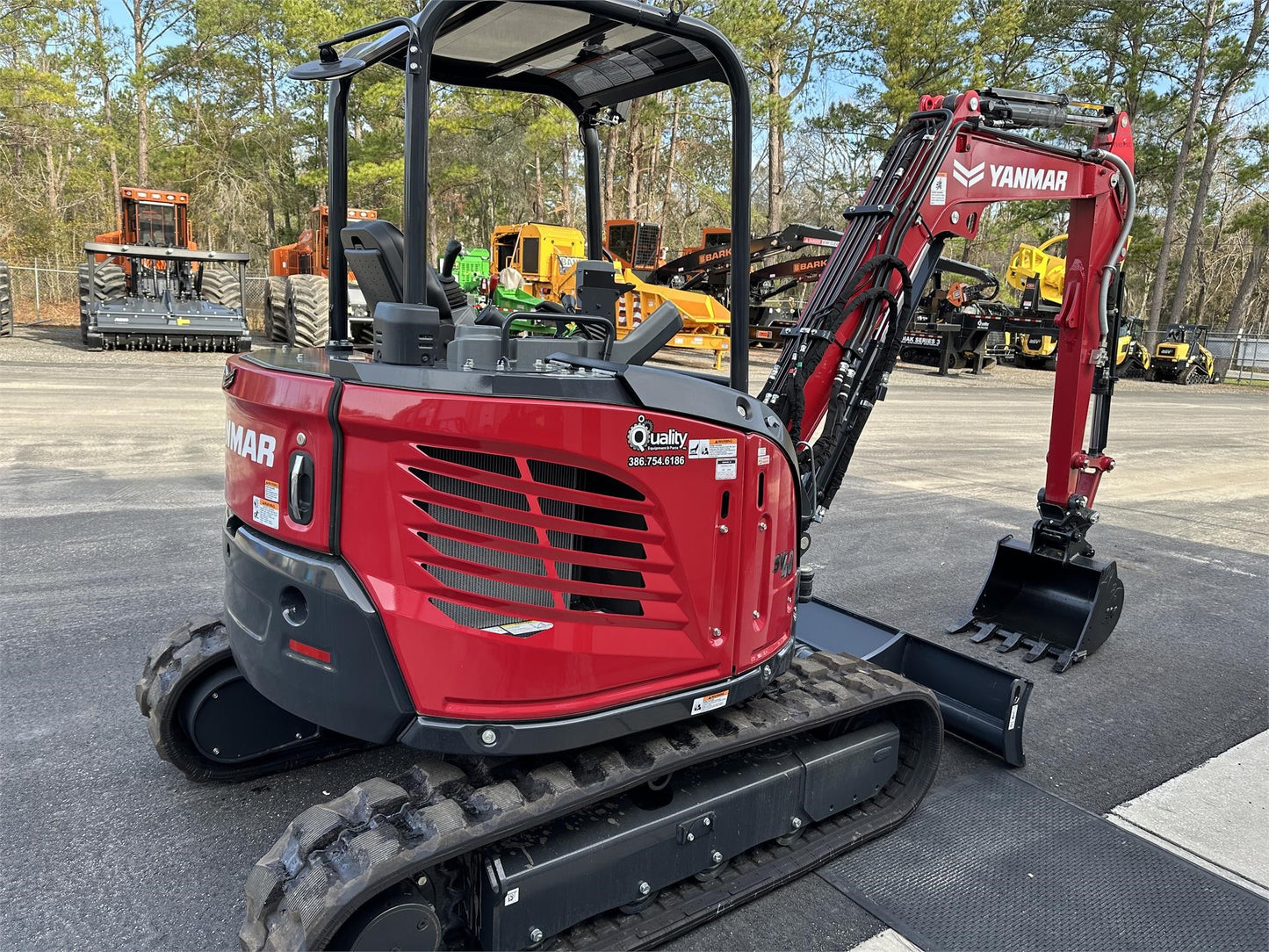 Yanmar Mini Excavator | 2024 Model SV40 | Machine Size 12,000 lbs | Fuel Capacity 14.8 Gallons