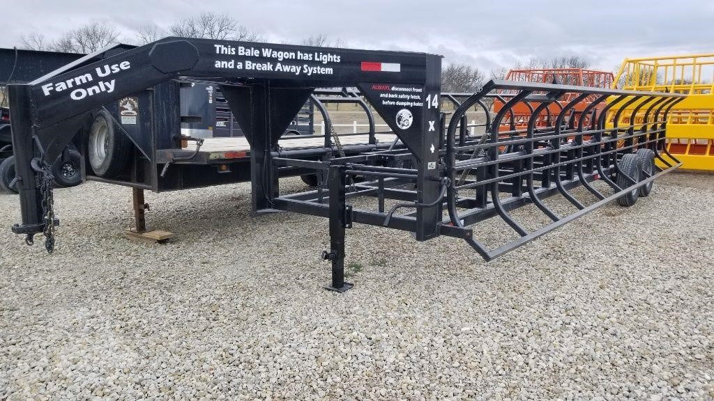 2024 Industrias America Double Wide Bale Trailer | Model 16X4 (Manual Double Dump) | Cradle Length 32' | Pull Type