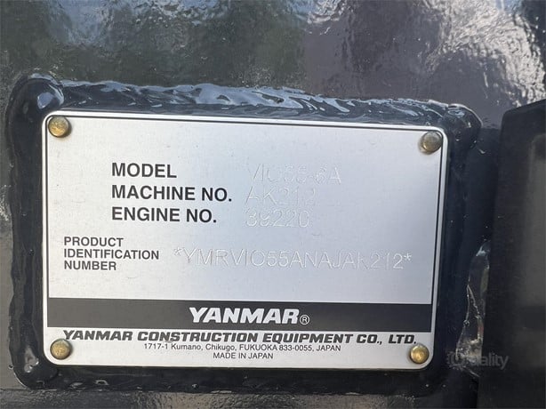 Yanmar Mini Excavator | 2024 Model VIO55-6A ( Open ) | 30" Bucket | 13 ft Dig Depth | 48 HP | For Compact Excavation