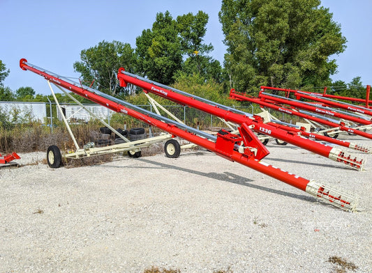 Farm King Conventional Grain Auger | Model CX2-851E | Tube Width 8" | Steel Tube Gauge 14 | Electric Horsepower 10 HP | Horsepower 25 To 40 HP | For Tractor