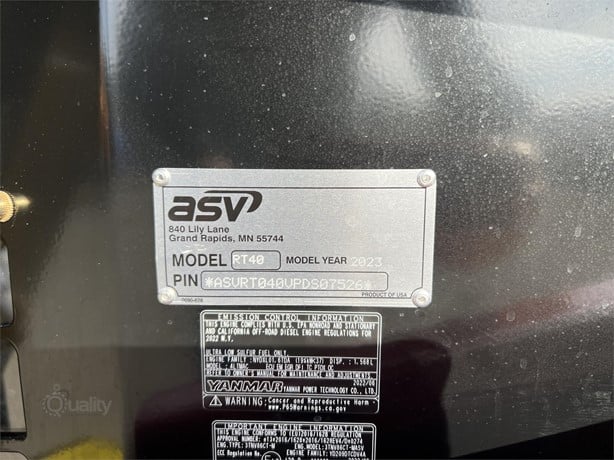 ASV Skid Steer With 48" Bucket | 2025 Model POSI-TRACK RT40 | 13.3 GPM | 38.2 HP | For Compact Equipment Applications