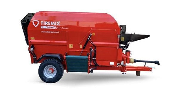 AK Ziraat | TIREMIX Y8M3 | 8m³ | Feed/Mixer Wagon | HorsePower 65 HP | For Tractor
